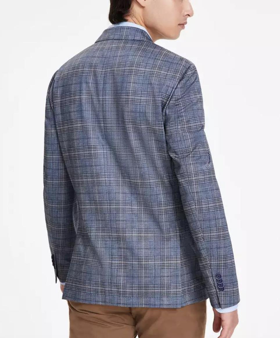 Bar III Men's Slim Knit Plaid Sport Coat 38 S NEW $295 TERR1CPZ0010