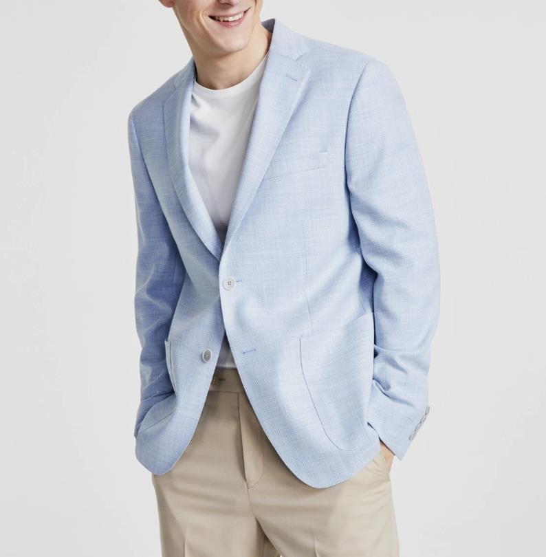 Calvin Klein Men's Slim Light Blue Sport Coat 42 R $295 MOAA17AX0151
