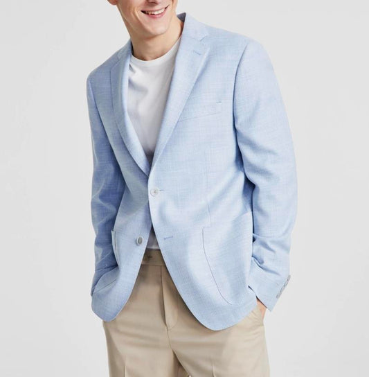 Calvin Klein Men's Slim Light Blue Sport Coat 42 R $295 MOAA17AX0151