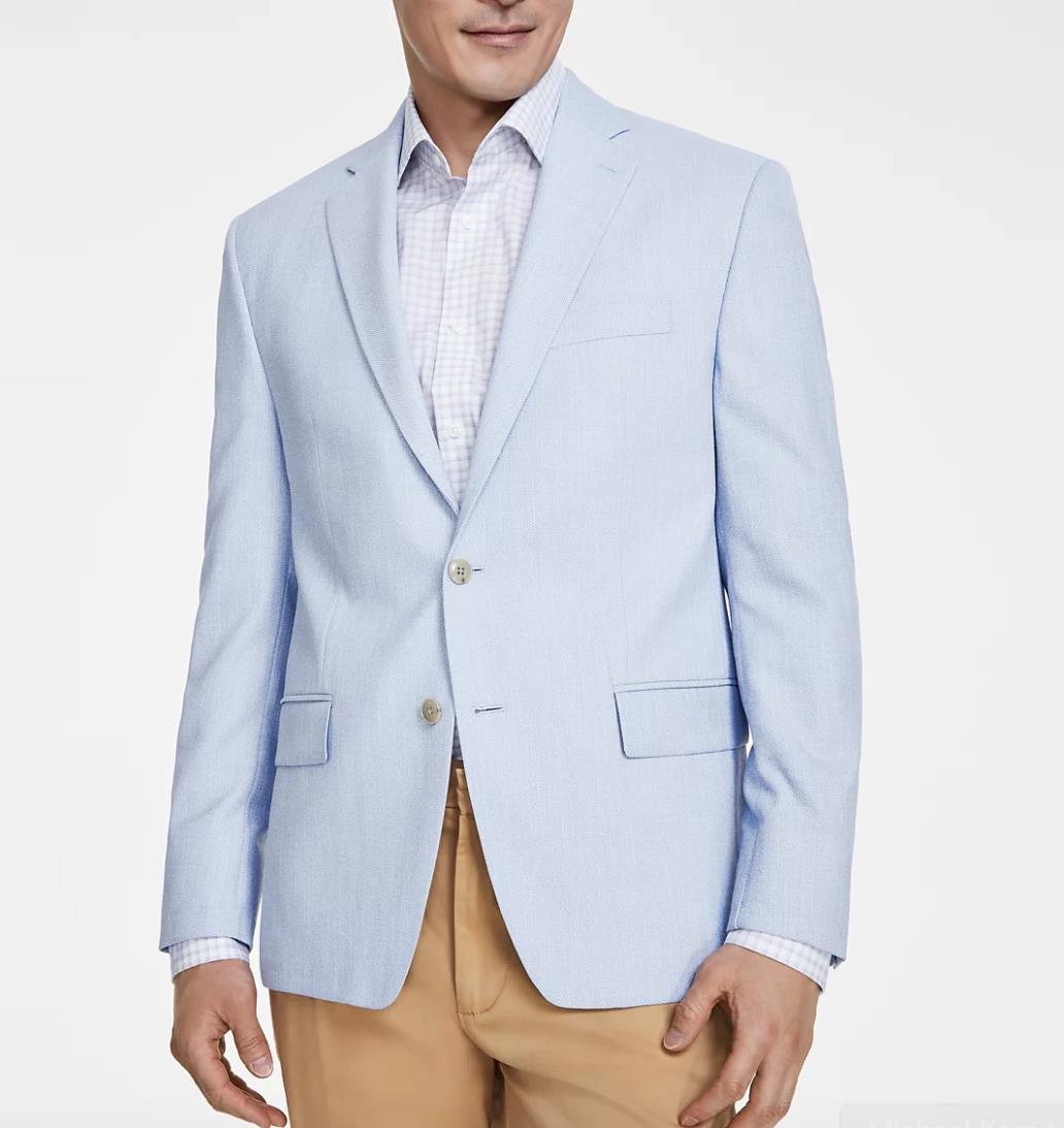 Michael Kors Men's Classic fit Herringbone Sport Coat 48 R NEW $295 KTNN1K2Y1161