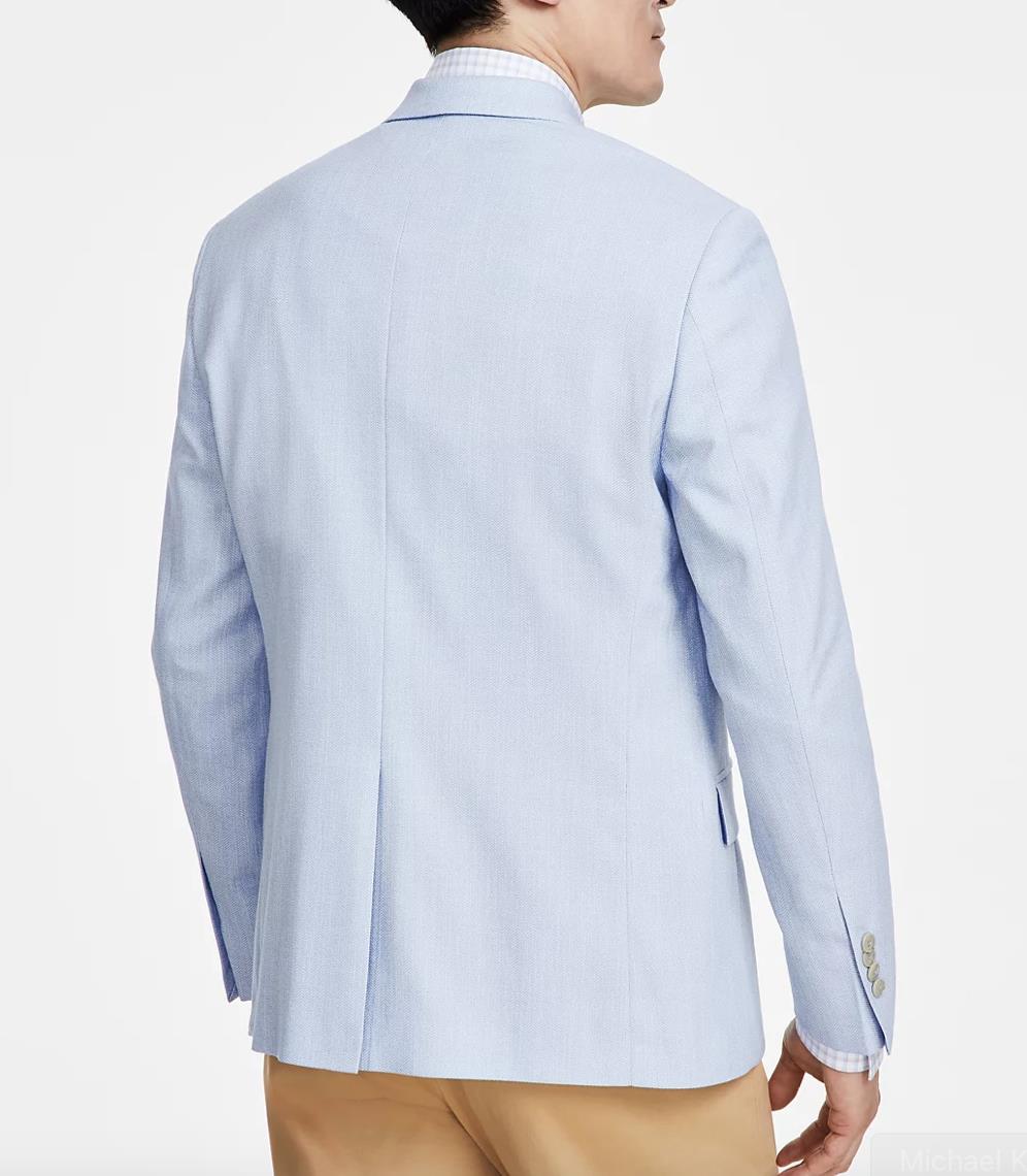 Michael Kors Men's Classic fit Herringbone Sport Coat 48 R NEW $295 KTNN1K2Y1161