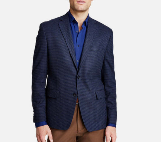 Michael Kors Men's Classic fit Blue Check Sport Coat 48 R NEW $295 KTNN1K2Y1115