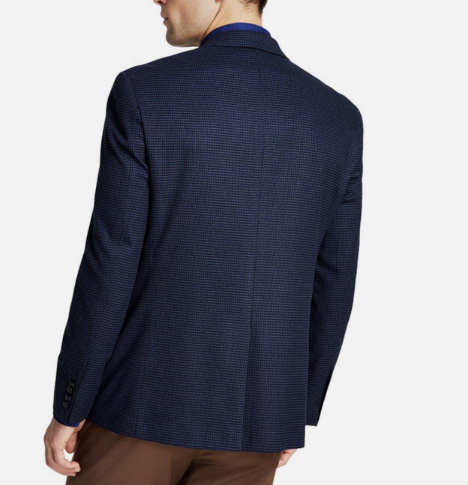 Michael Kors Men's Classic fit Blue Check Sport Coat 48 R NEW $295 KTNN1K2Y1115