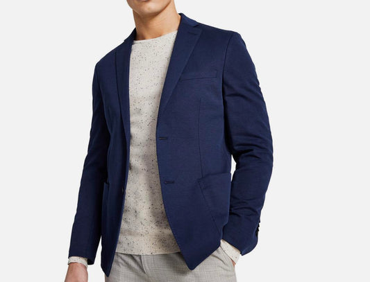 Bar III Men's Slim-Fit Navy Knit Sport Coat 42 S NEW $425 TERR1CKZ0020