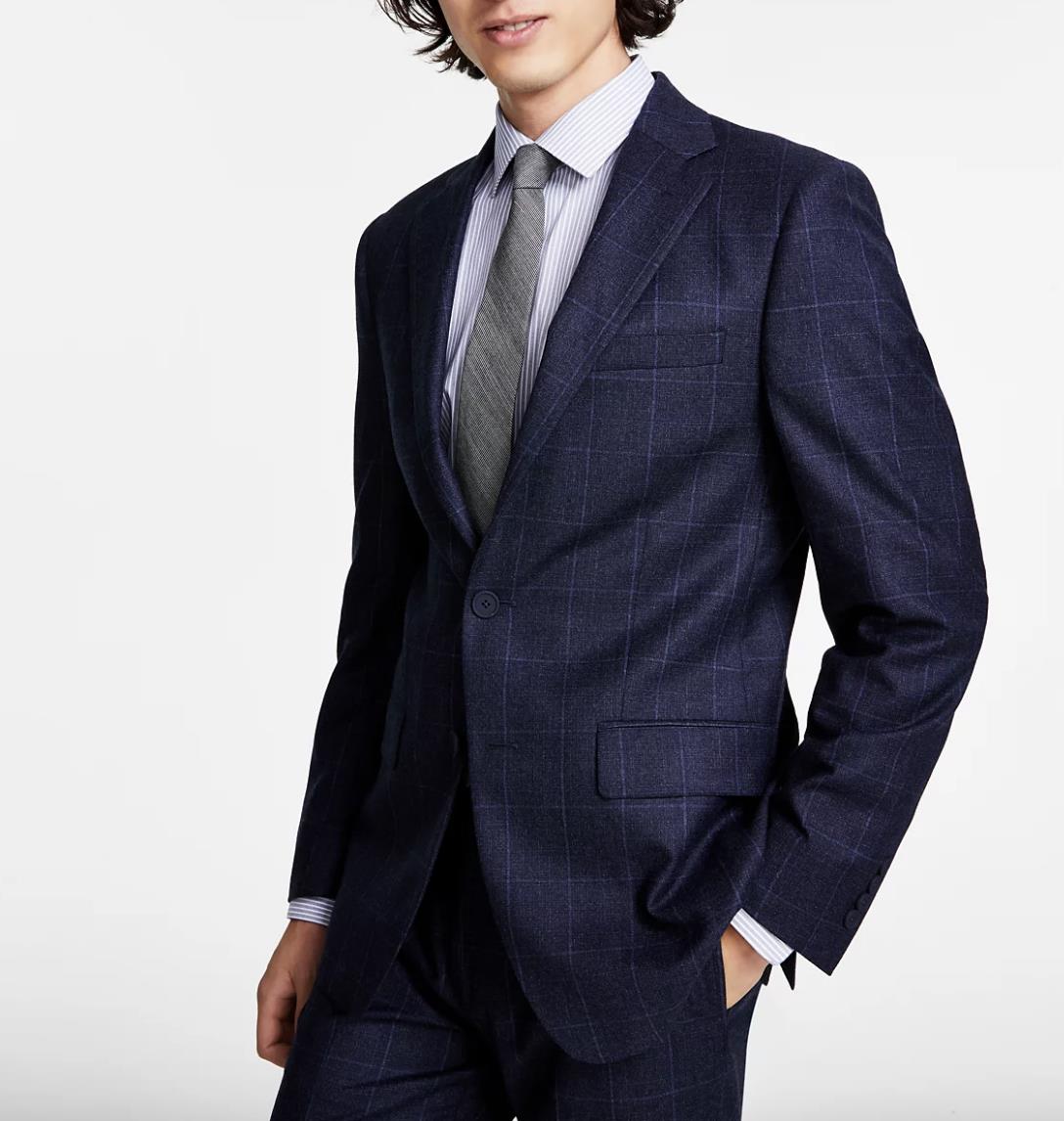 Calvin Klein Mens Wool Blend Slim Suit Jacket Blazer 42 R NEW $450 MLBI17CY0050