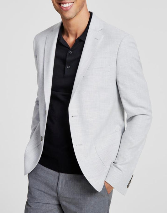 Calvin Klein Men's Slim Light Gray Sport Coat 39 L $295 MOAA17AX0152