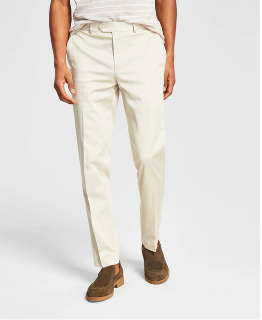 Bar III Men's Slim Tan Cotton Blend Stretch Pants 32 X 32 NEW $135 MLCOPCZ10041
