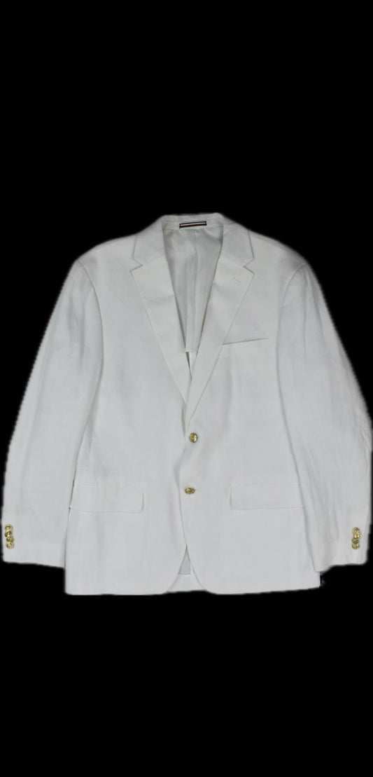 Tommy Hilfiger Modern Fit Linen Gold Buttons Sport Coat 40 R NEW BTNH1AS00013