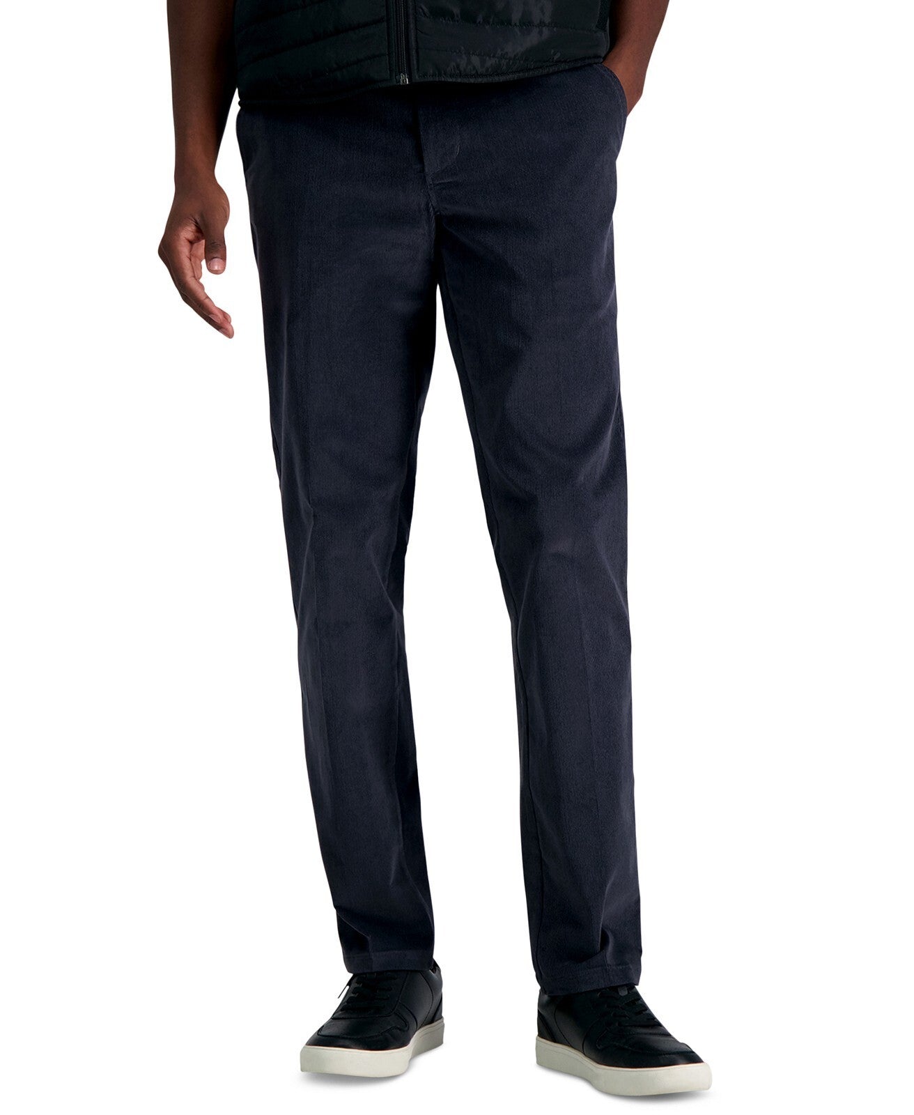 Kenneth Cole Mens Slim Stretch Corduroy Black Pants 34 X 32 NEW $100 KC80123