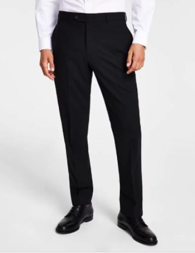B For Brooks Brothers Mens Black Wool Blend Stretch Pants 33 X 30 $198 100206352