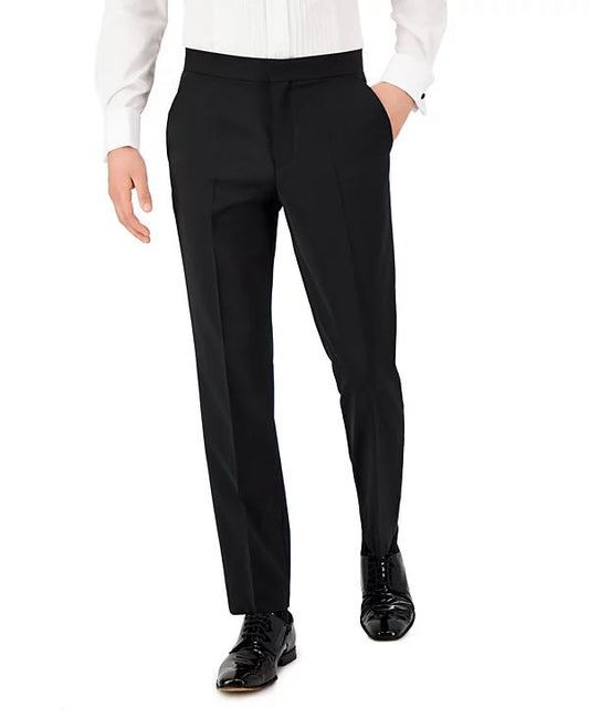 Hugo Boss Men's Slim Black Wool Blend Pants 38 X 33 NEW $198 GetlinM204X