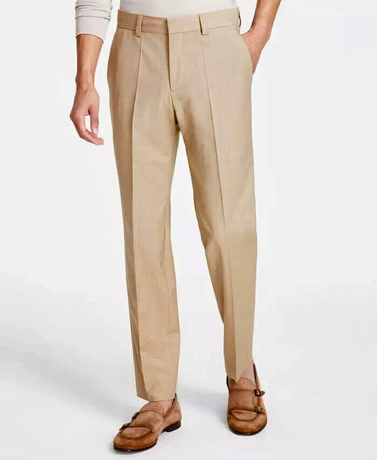Hugo Boss Men's Modern-Fit Wool Blend Khaki Pants 32 X 32 NEW $198 TOM232X