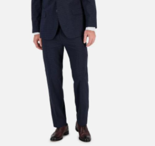 Nautica Men Modern-Fit Micro-Check Stretch Pants 50 X 32 NEW NF2023
