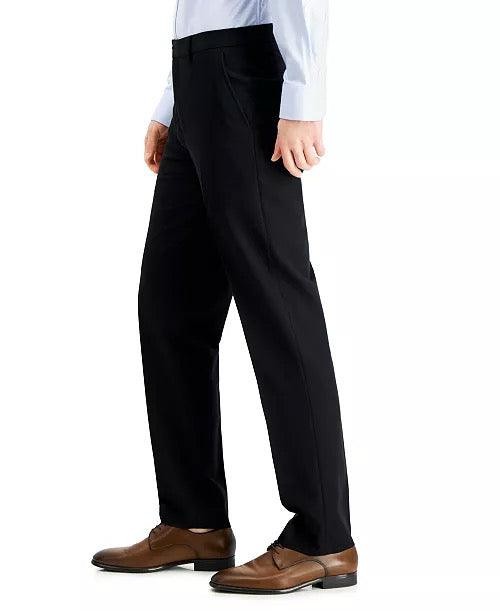 NAUTICA Men's Solid Black Stretch Modern-Fit Pants 42 X 29 NEW E000-ANCHOR