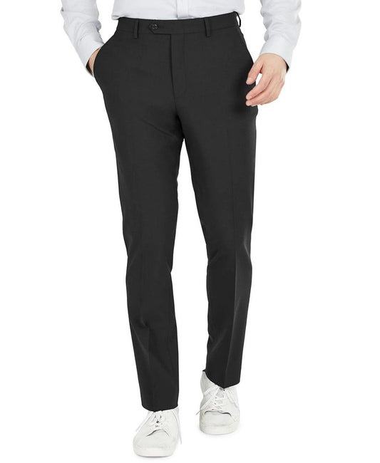 Bar III Men's Slim Wool Blend Stretch Black Pants 32 X 32 NEW MCSTPC0W0002