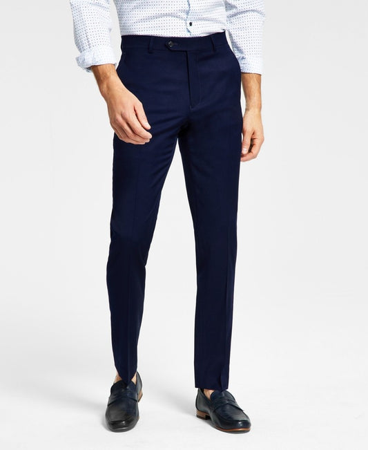 Tommy Hilfiger Men's Navy Wool Blend Modern Fit Pants 38 X 30 NEW $190