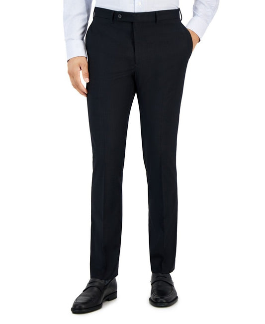 DKNY Men's Solid Black Modern Fit Stretch Pants 32 X 30 NEW $135 DIROPD4W0021