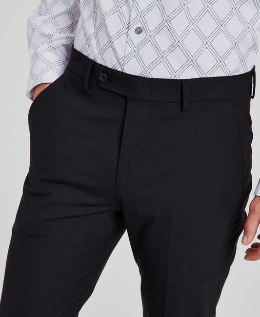 BAR III Men's Wool Blend Skinny Solid Black Pant 38 X 32 NEW $175  MIONPC0W0002