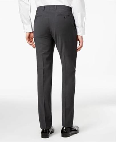 Bar III Mens Skinny Wool Blend Gray Stretch Pants 32 X 30 NEW $175 MEYLPC5Z00