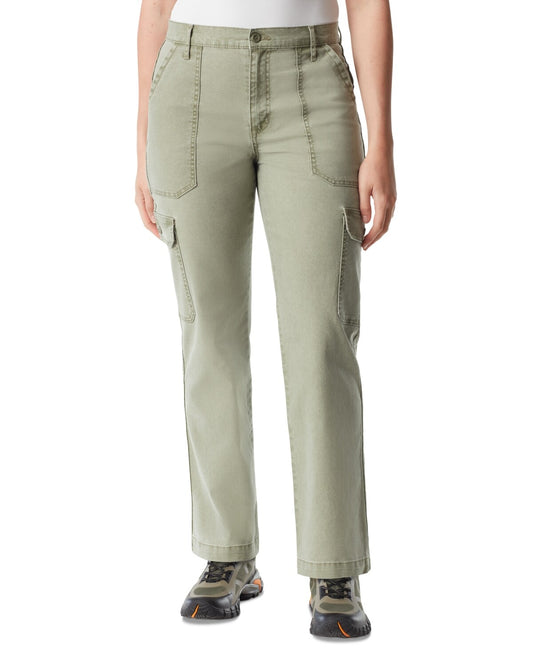Bass Outdoors Women's High-Rise Canvas Cargo Pants 10 NEW  30211442-CEB