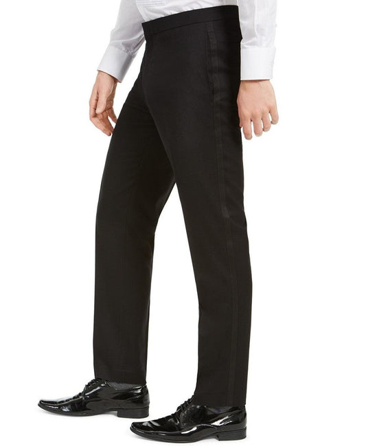 Alfani Mens Slim Fit Black Tuxedo Dress Pants 32 X 32 NEW $135 MDZOPQBZ0003