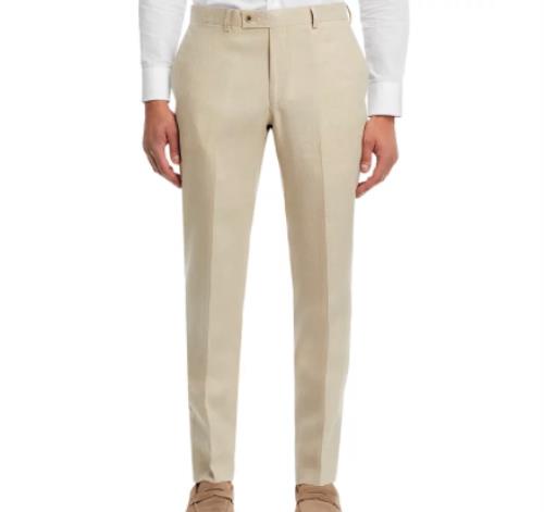Robert Graham Mens Oatmeal DELAVE Modern Fit Linen Pants 33 New
