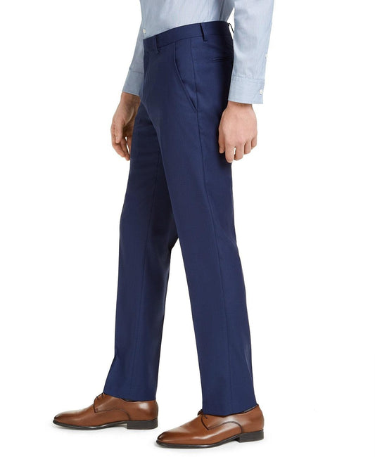 Alfani Men's Blue Solid Slim Dress Pants 38 X 32 New $135 MKXEPQ3Z0103