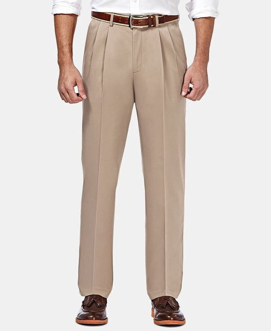 Haggar Men's Khaki Premium No Iron Khaki Pants 36 X 30 NEW $70 HC10897
