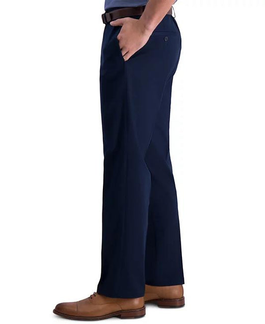 Haggar Mens Straight Fit Flat Front Navy Pants 40 X 32 NEW $70  HC71000