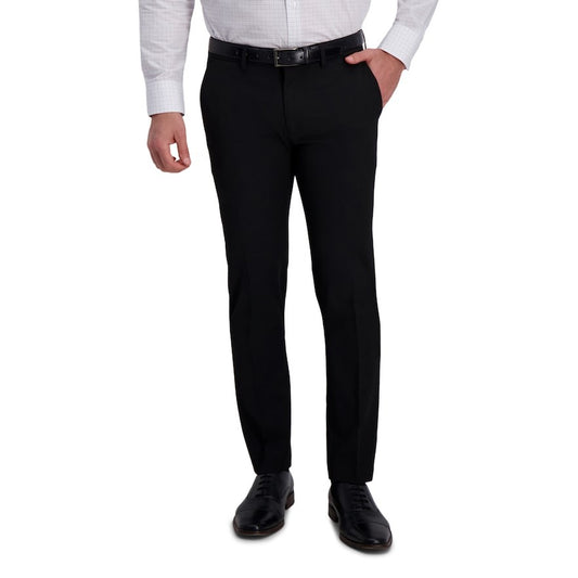 Haggar Men's Ultra Slim Black 4-Way Plane Weave Pants 31 X 32 NEW $70 HC00255