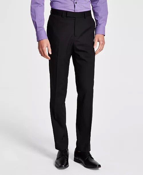 Kenneth Cole Mens Techni-Cole Slim Black Pants 45 X 33 $125 29354084-084