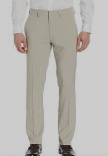 Kenneth Cole Mens Techni-Cole Slim Tan Pants 30 X 32 $95 KD00456