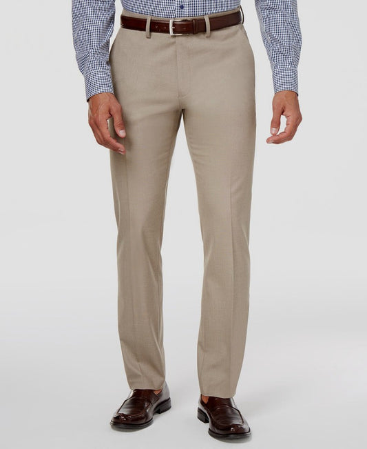 Kenneth Cole Men's Slim Stretch Oatmeal Pants 36 X 30 NEW $95 KD00436