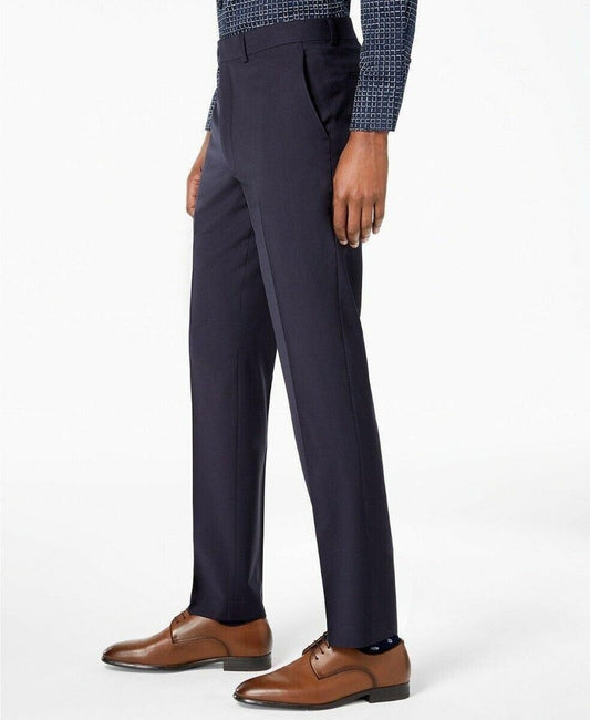 Calvin Klein Mens Slim Wool Blend Navy Dress Pants 31 X 30 NEW $190 JMROPJ1Y0003