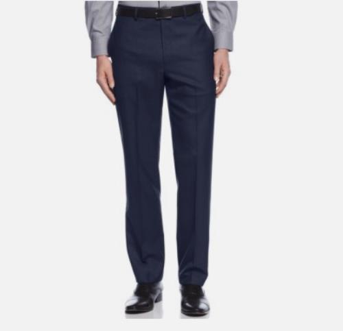 Calvin Klein Mens Slim Fit Solid Navy Pants 31 X 30 NEW $95