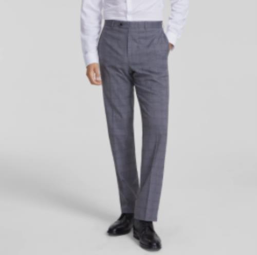 Michael Kors Men's Gray Plaid Classic Fit Pants 36 X 30 New $95 MVNNPXQX0566