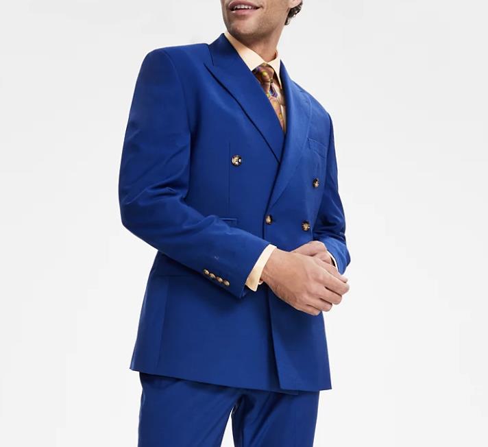 Tayion Mens Double Breasted Regular fit Suit Jacket 46 R NEW $360 ASRL1RTZ0064