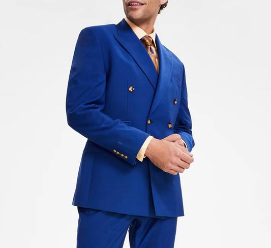 Tayion Mens Double Breasted Regular fit Suit Jacket 46 R NEW $360 ASRL1RTZ0064