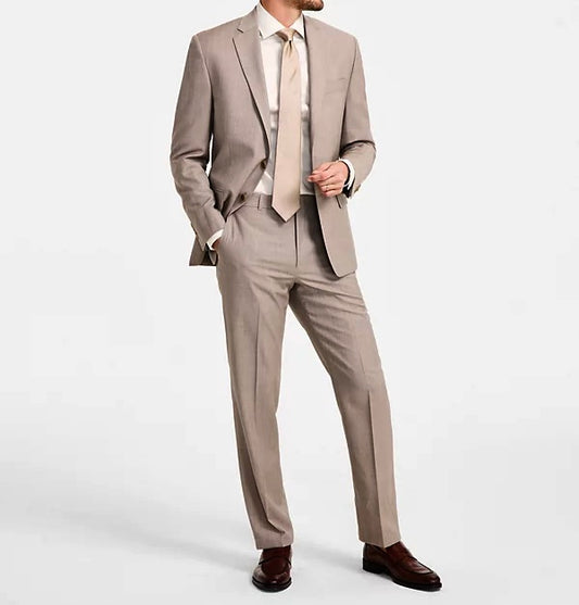 Michael Kors Men's Classic fit Tan 2 piece Suit Jacket 44 R Pant 38 X 34 NEW