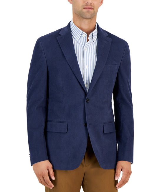 Tommy Hilfiger Men's Blue Corduroy Sport Coat 36 S NEW $295 CNRA1AUA8057
