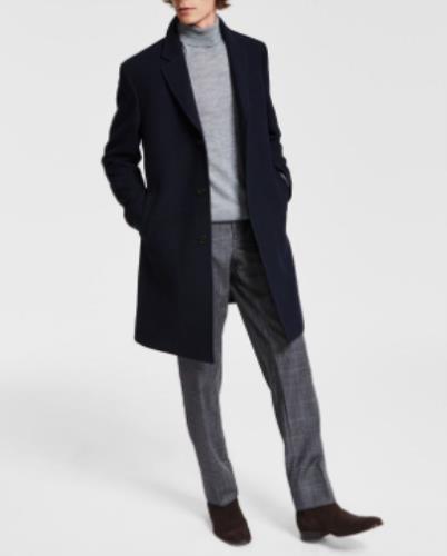 Lauren Ralph Lauren Men Midnight Classic fit Overcoat 42 L NEW $495 LUTEO2EB0105