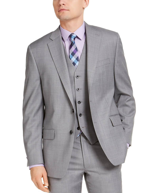 Michael Kors Men's Modern fit Light Gray Suit Jacket 48 R NEW $450 KRIS1KPX0000