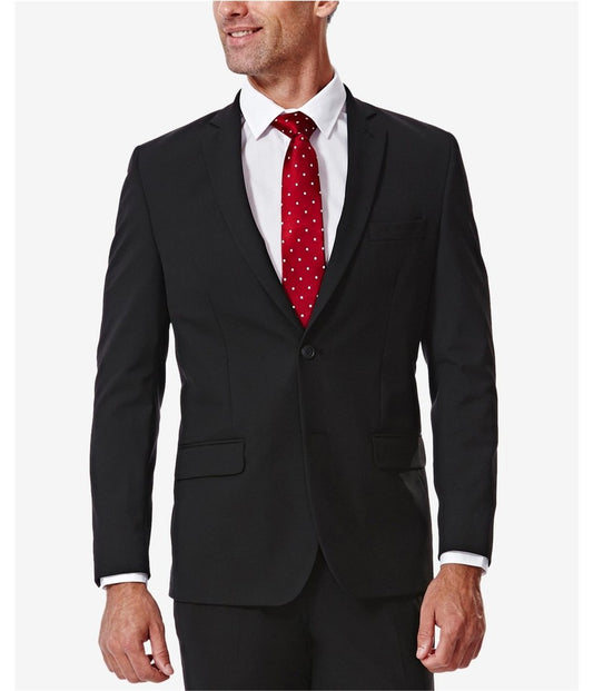 J.M. Haggar Men's Slim Black Stretch Suit Jacket 42 S NEW $220 HZ70295
