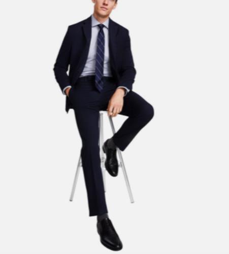 Kenneth Cole Men's Techni-Cole Slim Suit 40 L / 33 x 32 NEW $395 COKK2FBZ0018