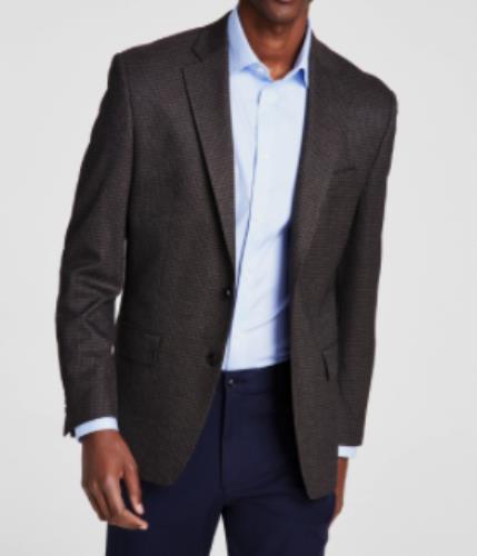 Michael Kors Mens Classic fit Brown Sport Coat Jacket 42 L NEW $295 KTNN1K2Y0984