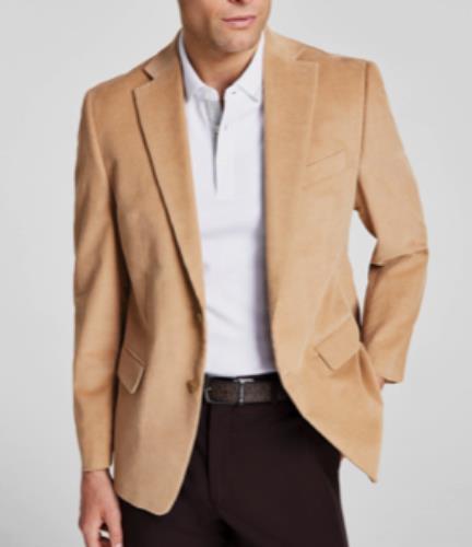 Michael Kors Mens Modern fit Camel Corduroy Sport Coat 38 R NEW KDLL1K6Y0146