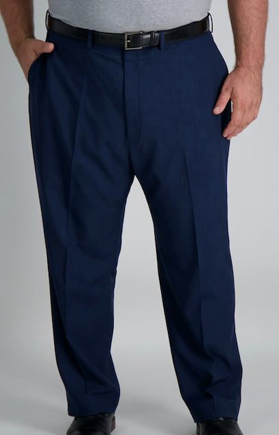 Haggar Big & Tall Premium Classic-Fit Flat Front Pants 46 X 29 $80 HD90650