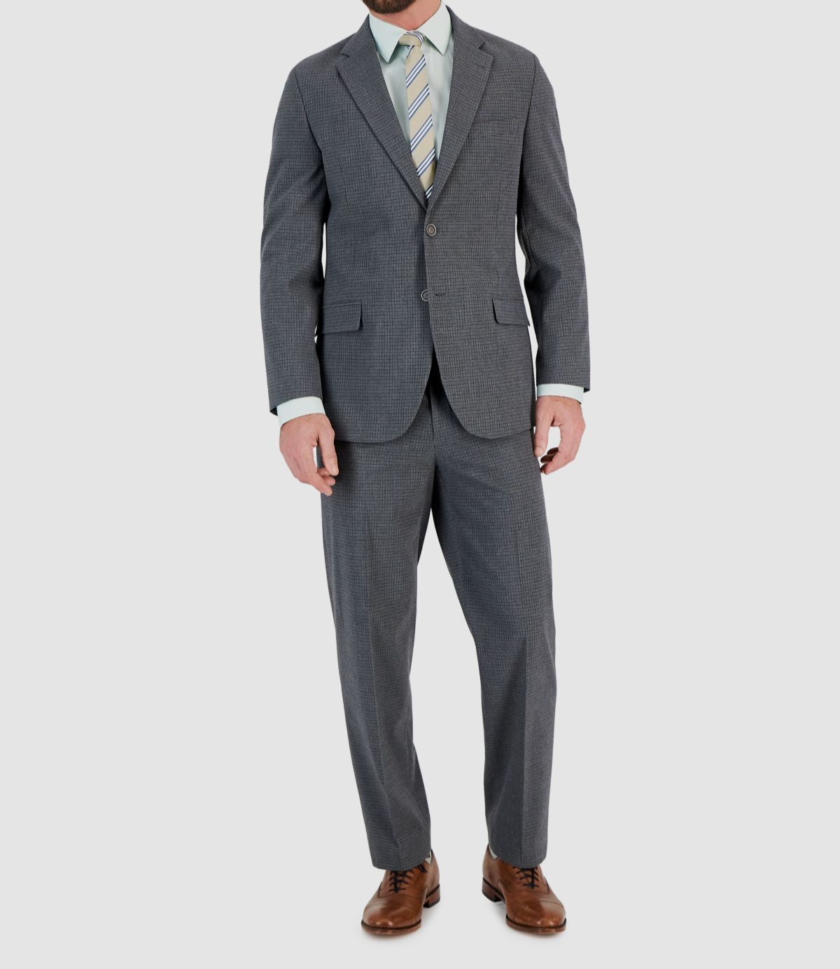 Nautica Mens Gray Stretch Modern fit 2 Piece Suit 36 R / 30W NEW $395 NF2022