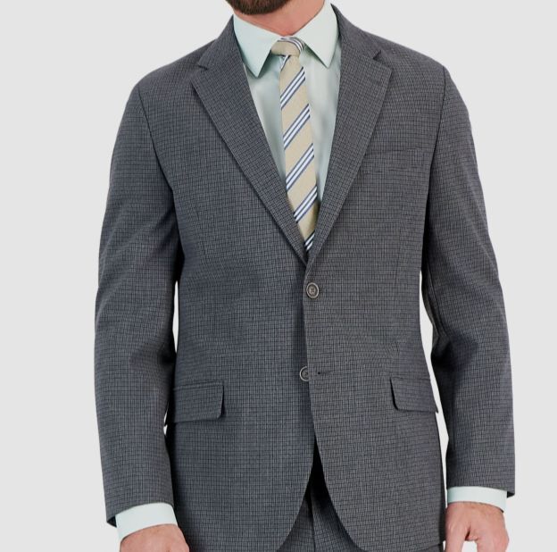 Nautica Mens Gray Stretch Modern fit 2 Piece Suit 36 R / 30W NEW $395 NF2022