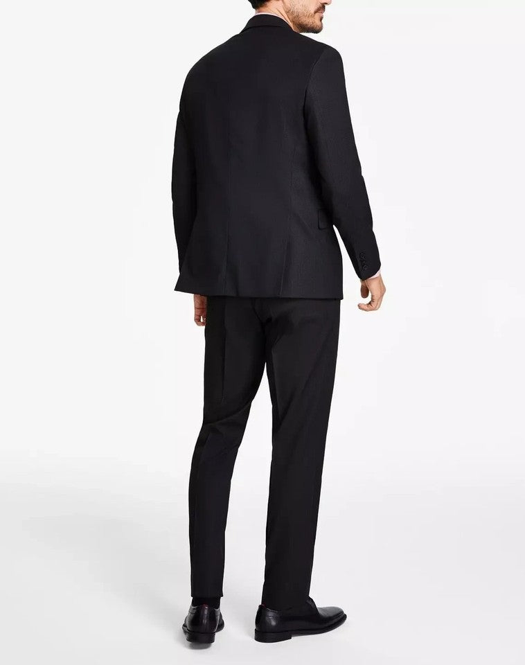 Kenneth Cole Mens Black PinDot Slim Suit 38 R - 31 X 32 NEW $395 COKK2FBZ0017